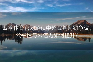 四季体育官网解读中超裁判判罚争议，公平性与公信力如何提升？