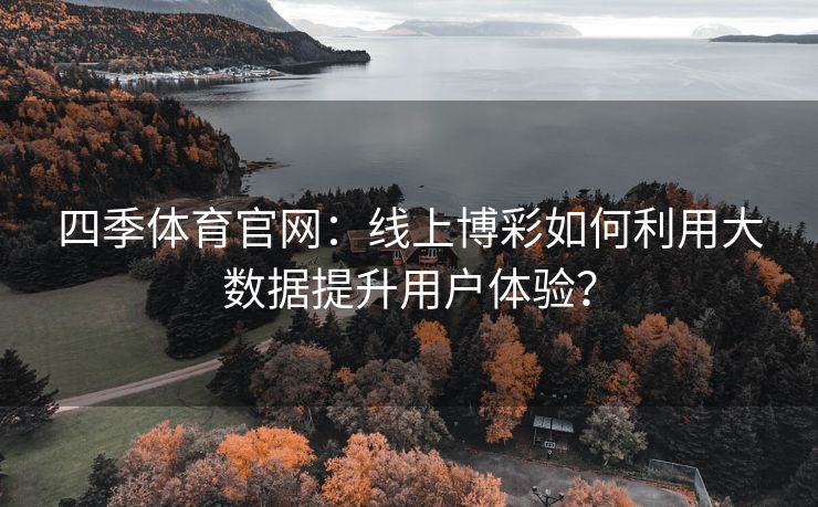 四季体育官网：线上博彩如何利用大数据提升用户体验？