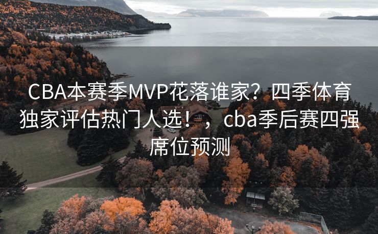 CBA本赛季MVP花落谁家？四季体育独家评估热门人选！，cba季后赛四强席位预测